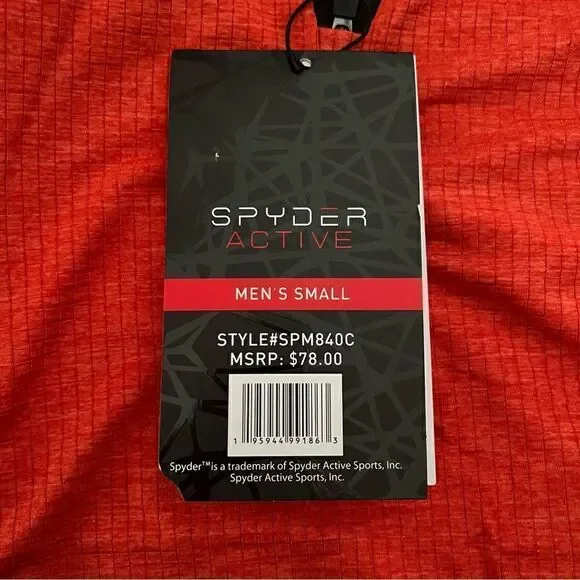 š Spyder Menās Mockneck RaglanāSleeveāPoloāsizeāSmall - Picture 14 of 14